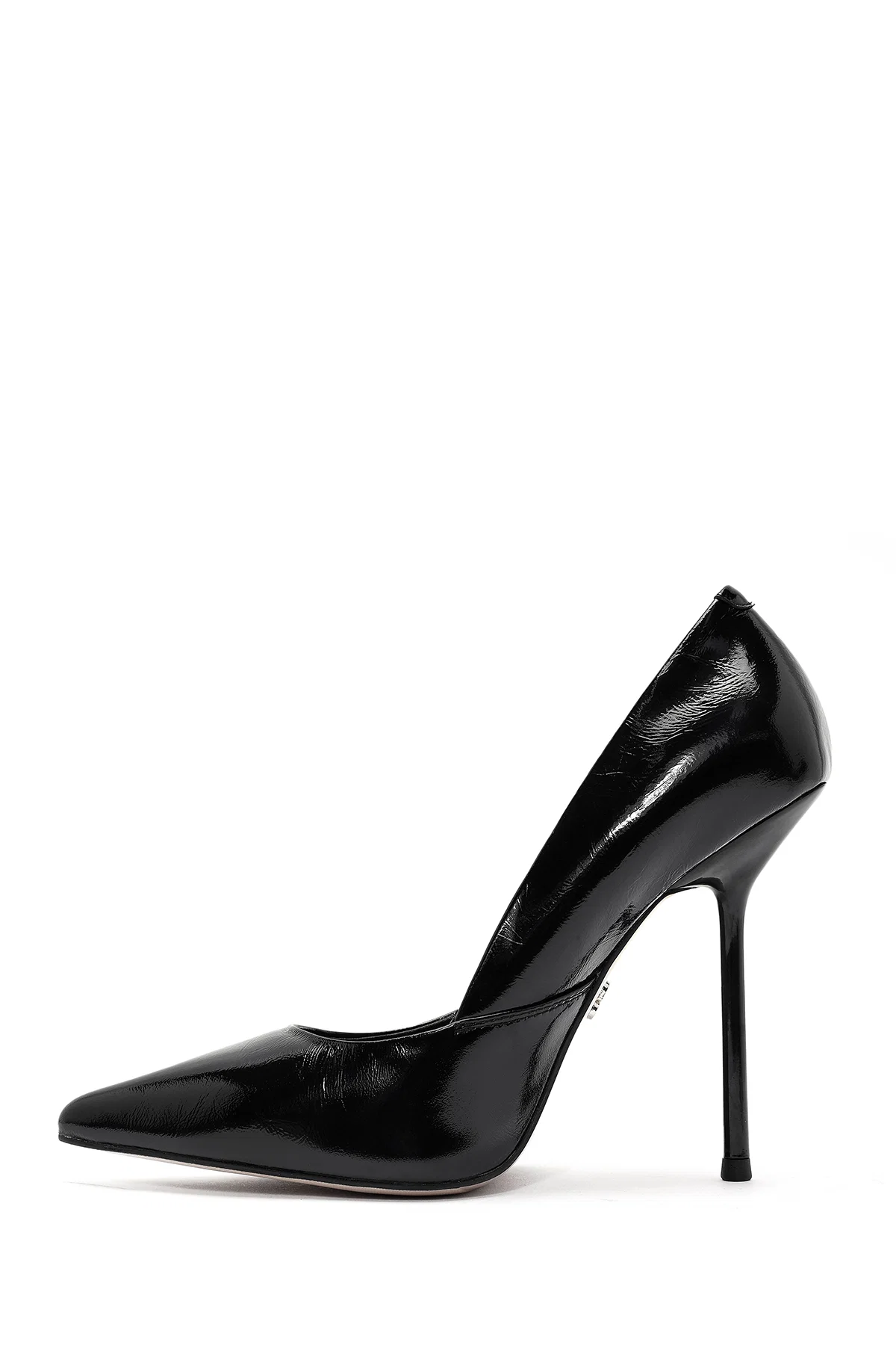 Kadın Siyah Yüksek İnce Topuklu Deri Stiletto - Image 4