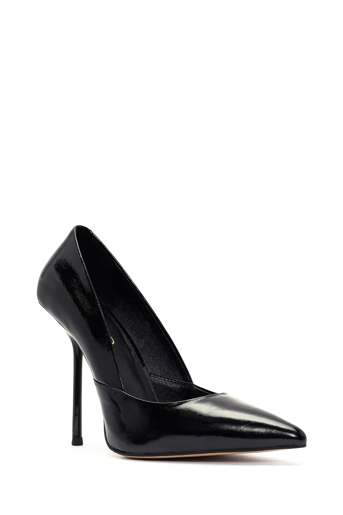 Kadın Siyah Yüksek İnce Topuklu Deri Stiletto - Image 8