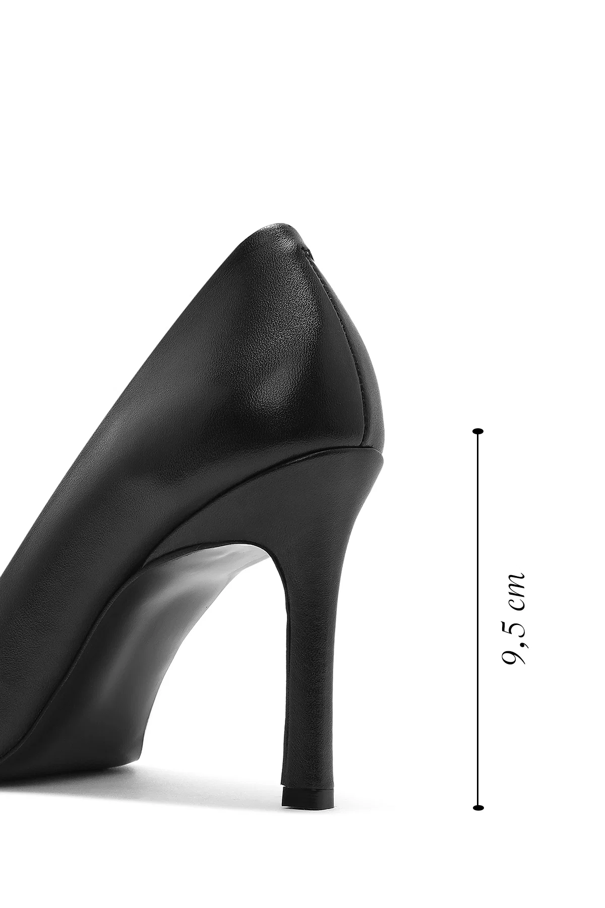 Kadın Siyah Yüksek İnce Topuklu Deri Stiletto - Image 2