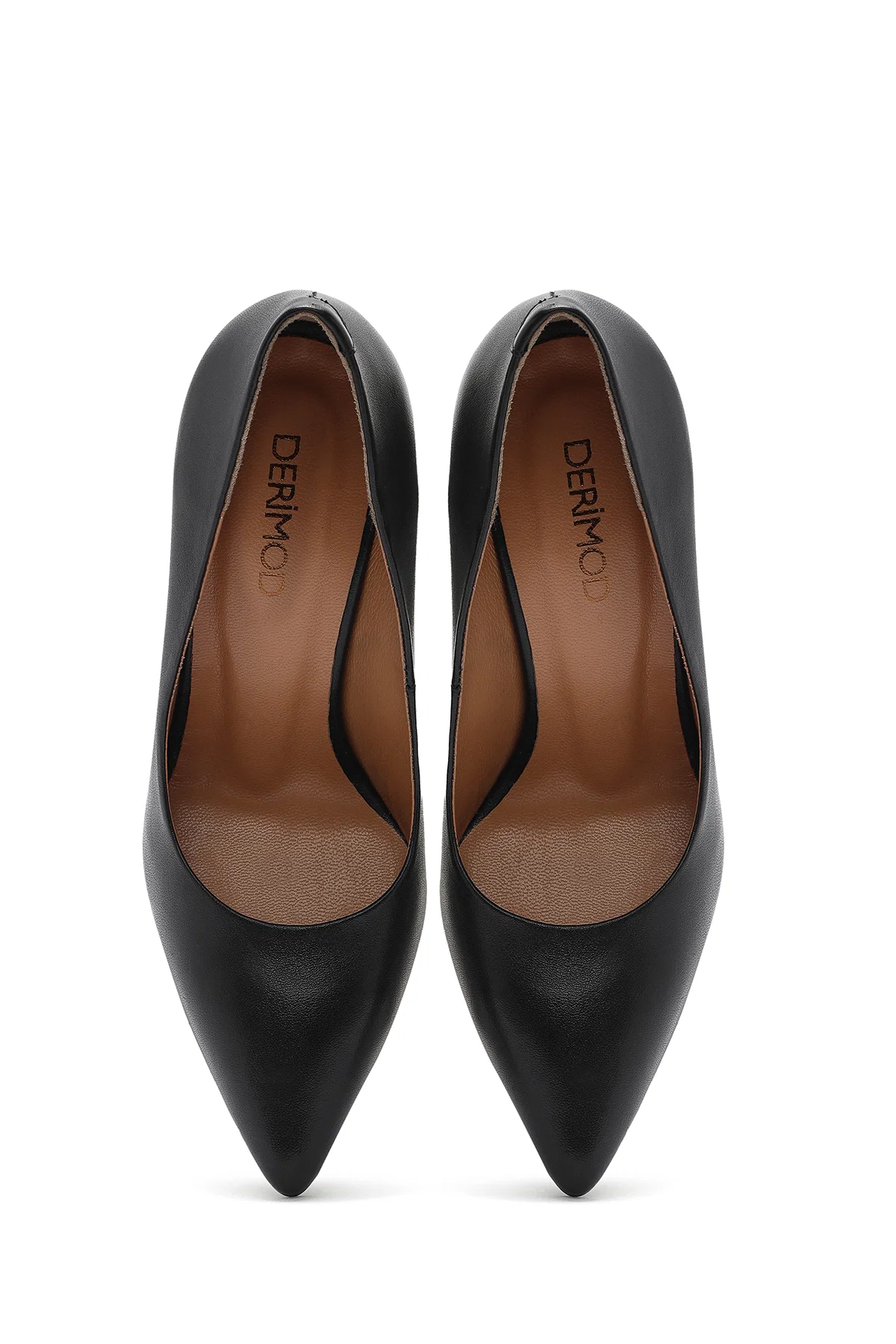 Kadın Siyah Yüksek İnce Topuklu Deri Stiletto - Image 8