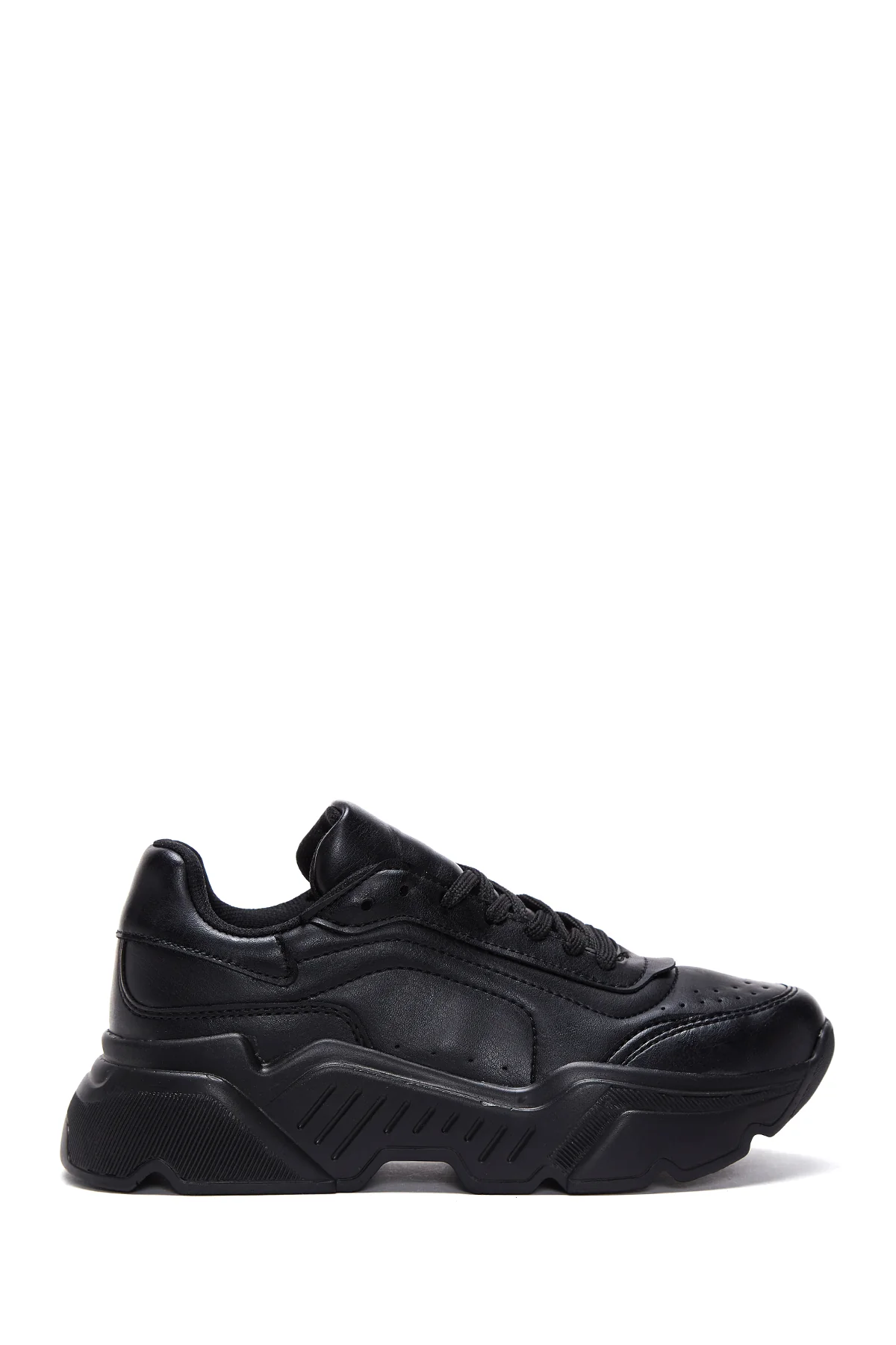 Kadın Siyah Yüksek Taban Sneaker