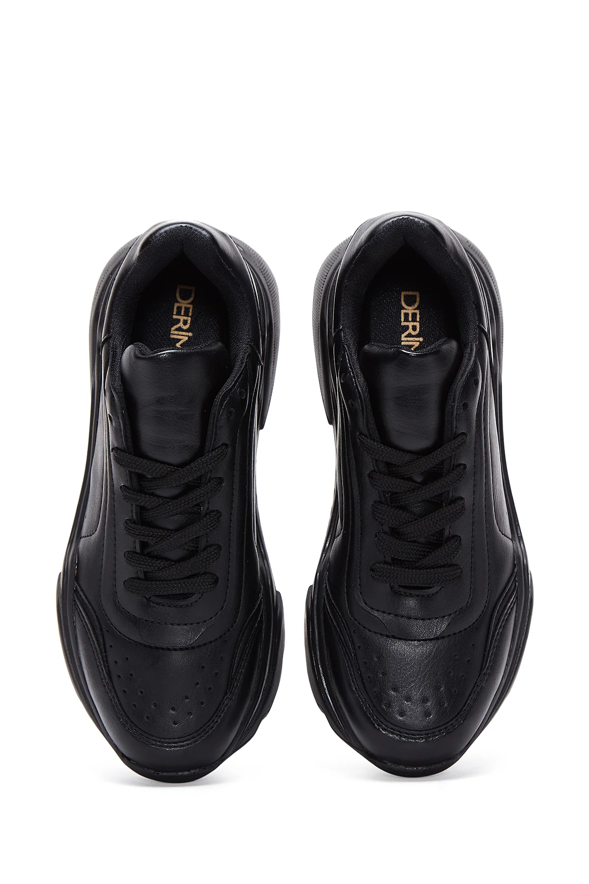 Kadın Siyah Yüksek Taban Sneaker - Image 6
