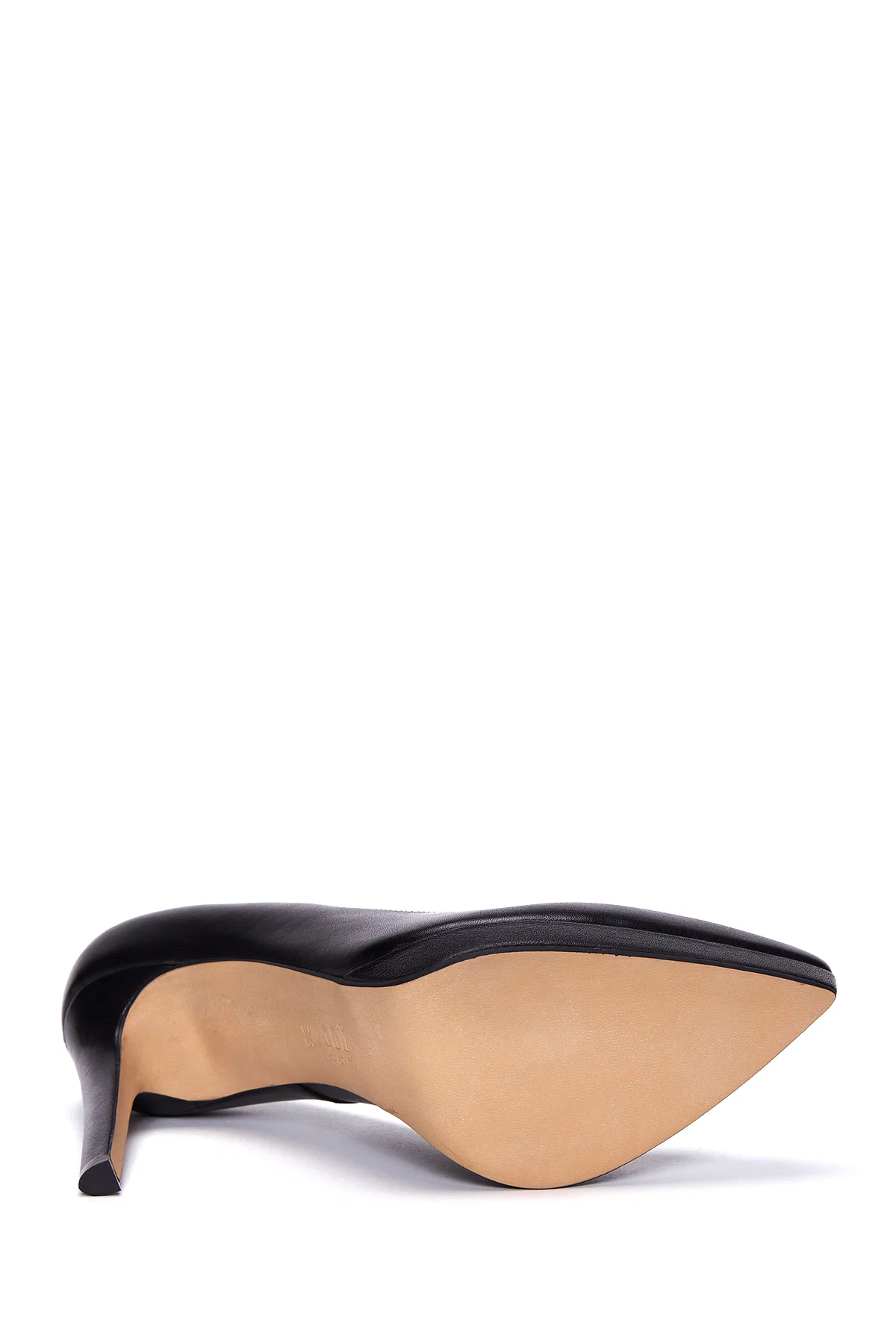 Kadın Siyah Yüksek Topuklu Deri Stiletto - Image 5