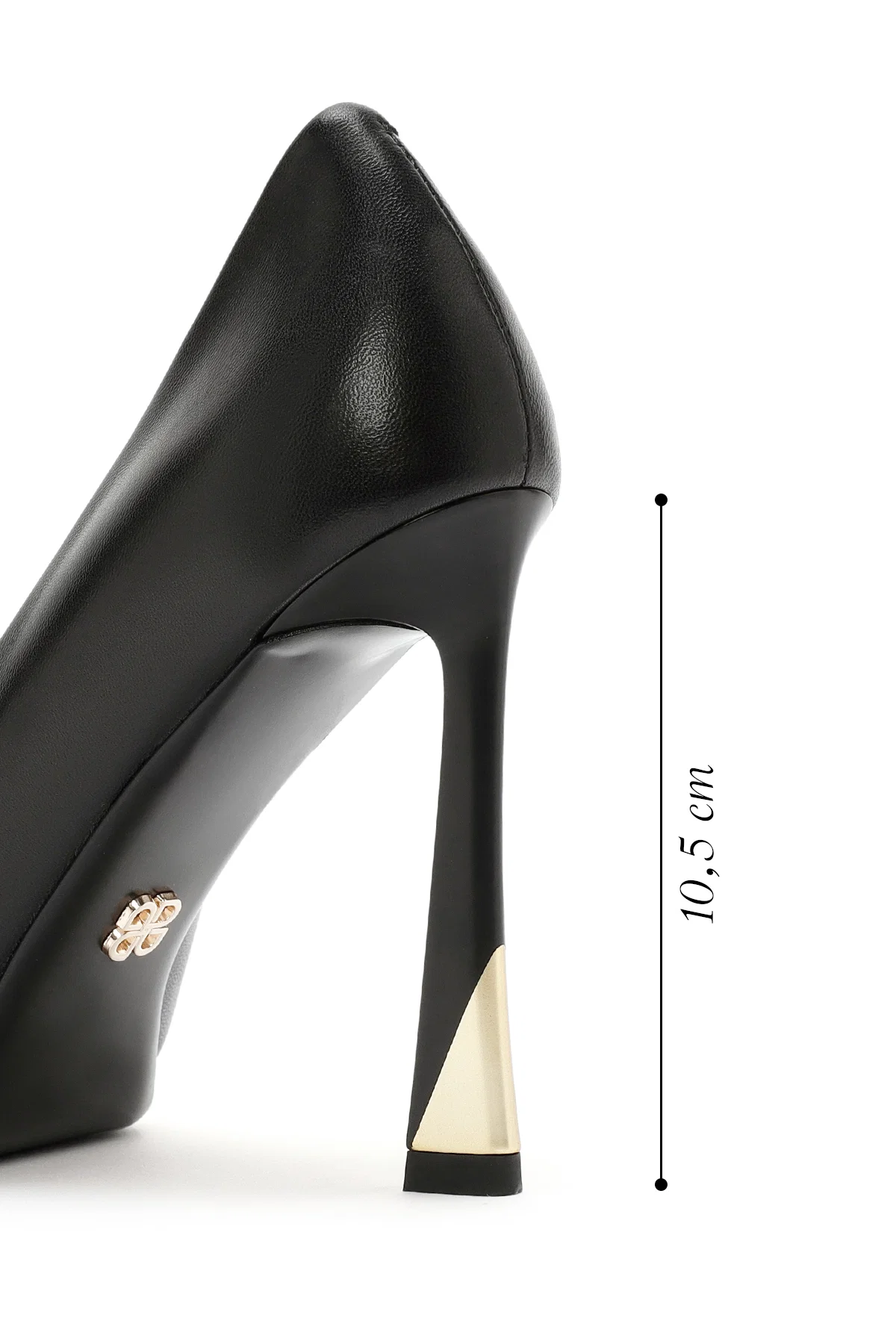 Kadın Siyah Yüksek Topuklu Deri Stiletto - Image 2