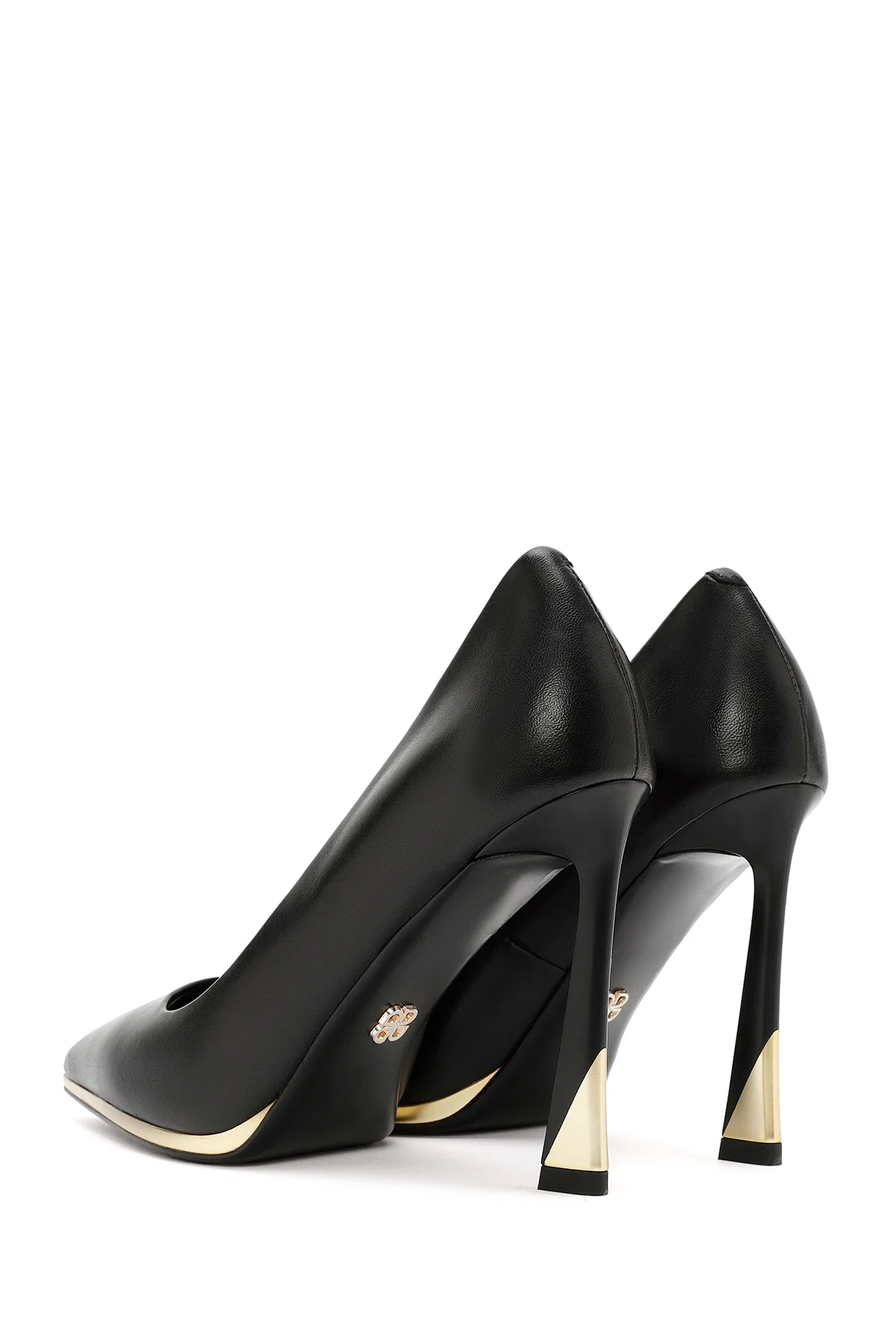 Kadın Siyah Yüksek Topuklu Deri Stiletto - Image 6