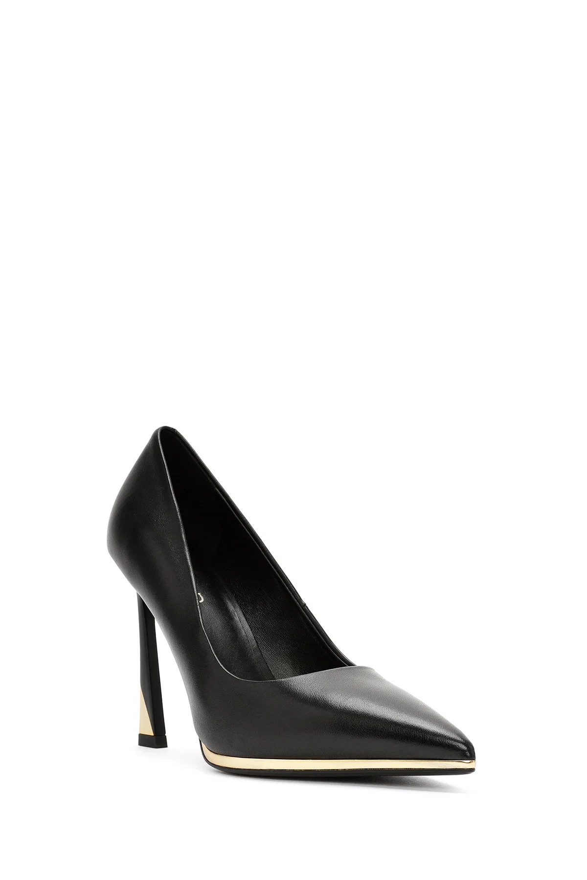 Kadın Siyah Yüksek Topuklu Deri Stiletto - Image 7