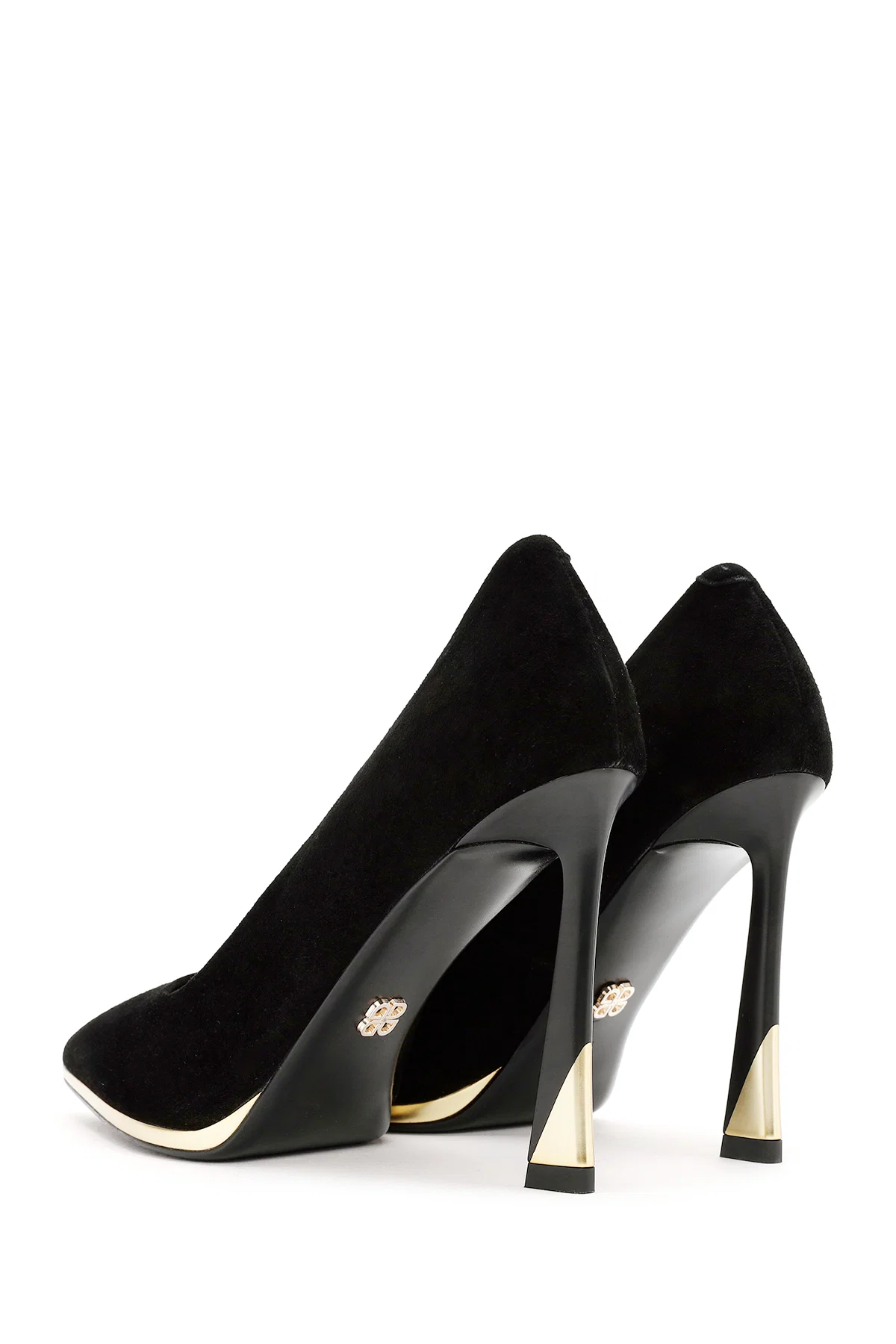 Kadın Siyah Yüksek Topuklu Süet Deri Stiletto - Image 6