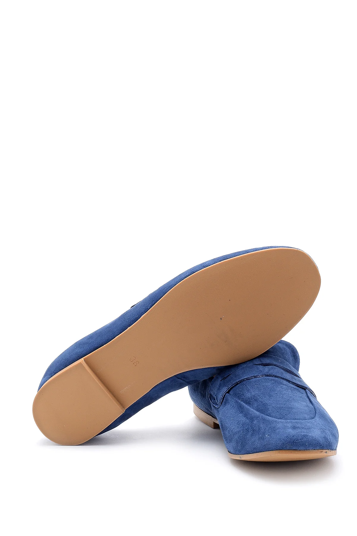 Kadın Süet Deri Loafer - Image 4