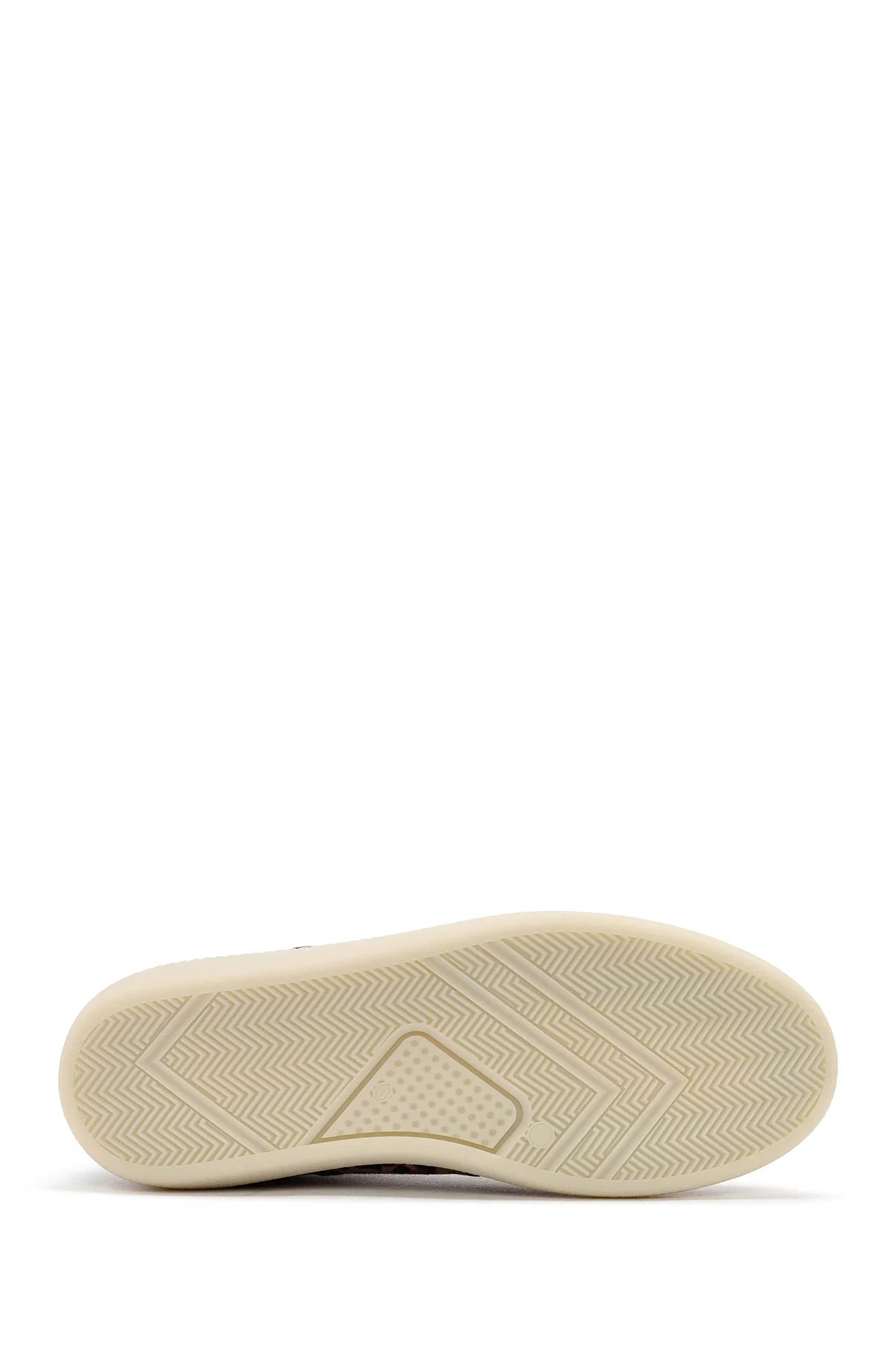 Kadın Taba Bağcıklı Desenli Süet Deri Sneaker - Image 4