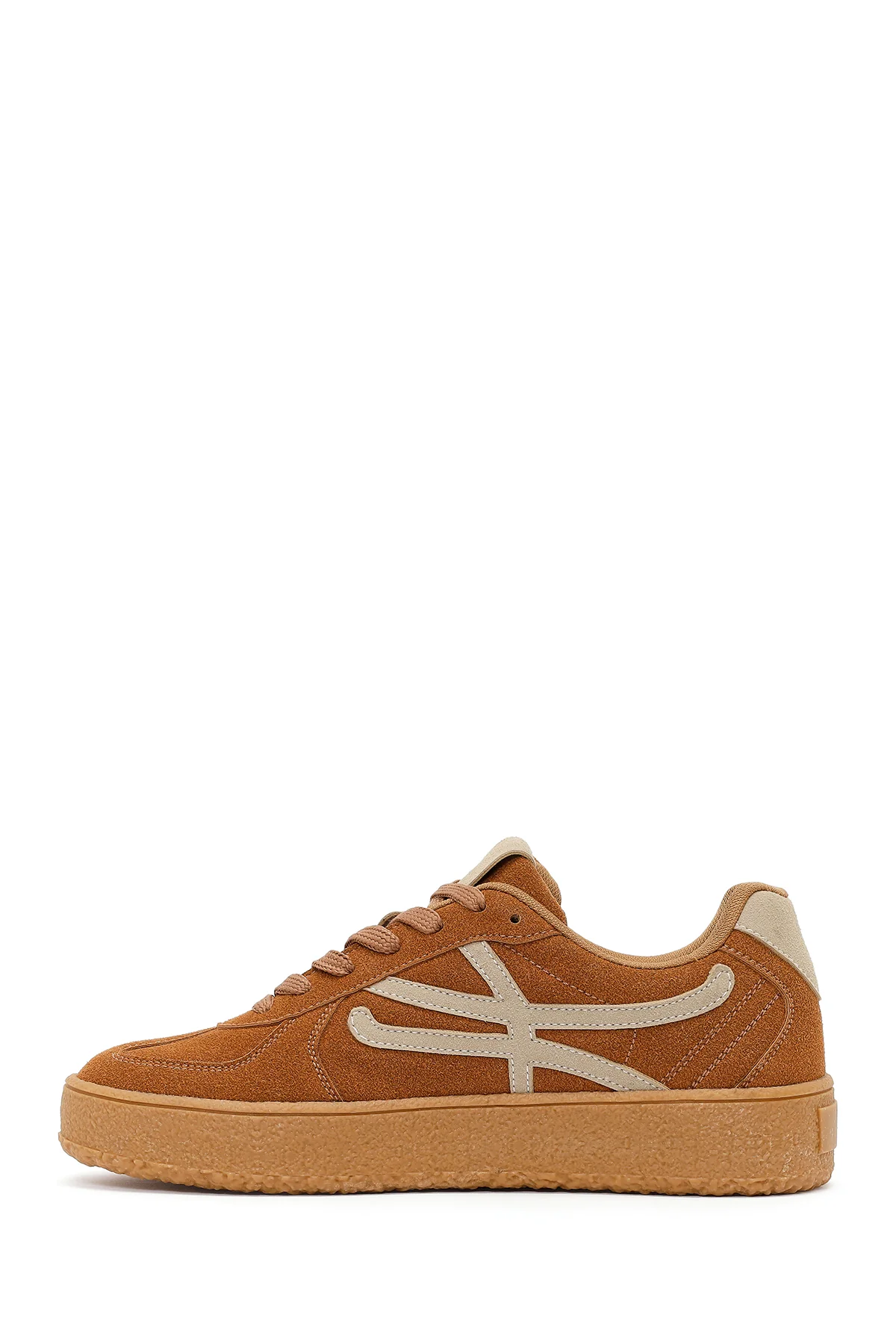 Kadın Taba Bağcıklı Kalın Tabanlı Sneaker - Image 3