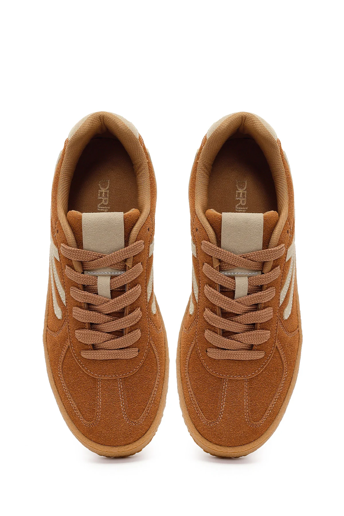 Kadın Taba Bağcıklı Kalın Tabanlı Sneaker - Image 4