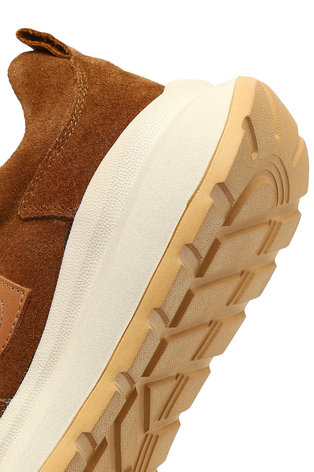 Kadın Taba Bağcıklı Kalın Tabanlı Süet Deri Sneaker - Image 8