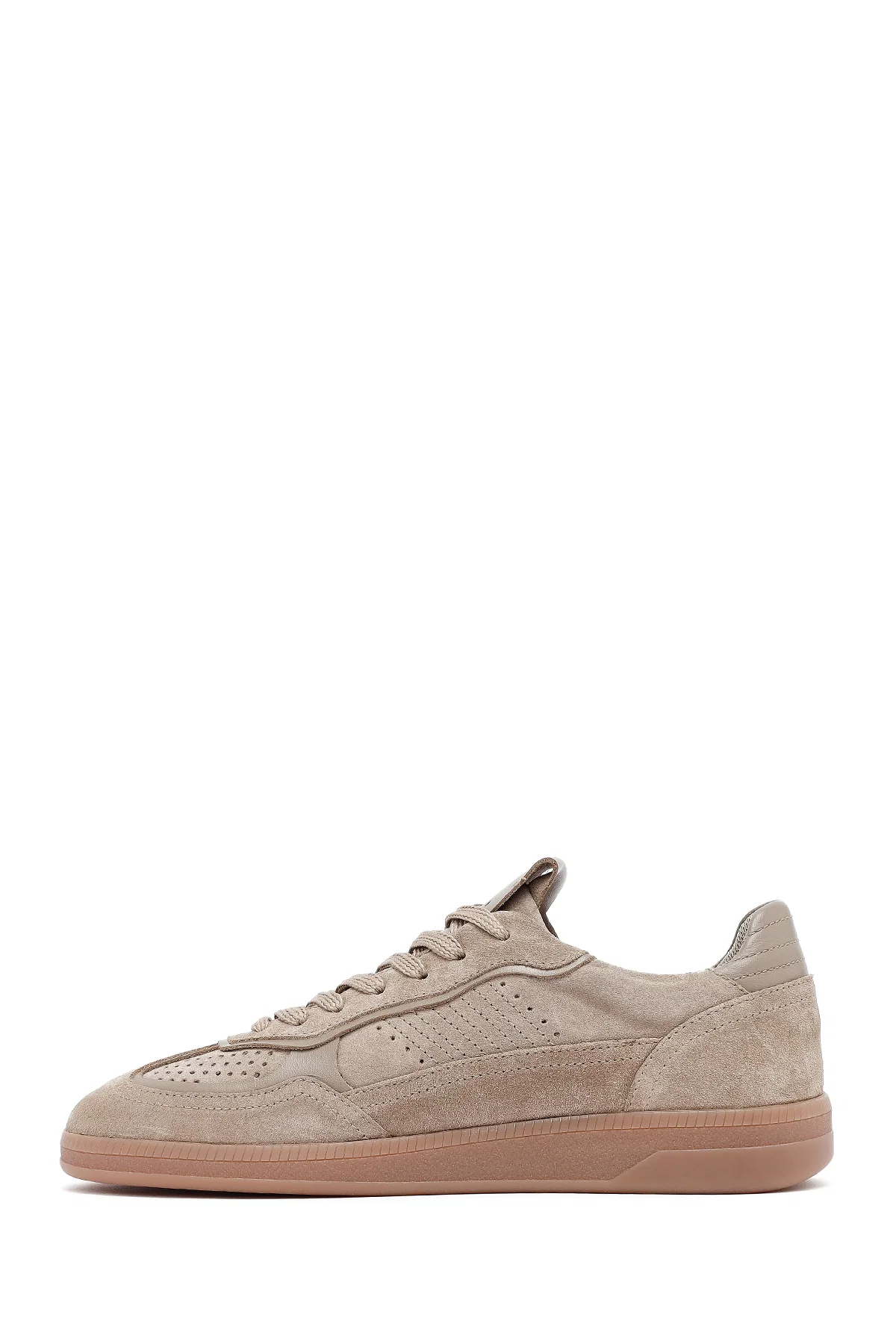 Kadın Taba Bağcıklı Süet Deri Sneaker - Image 2