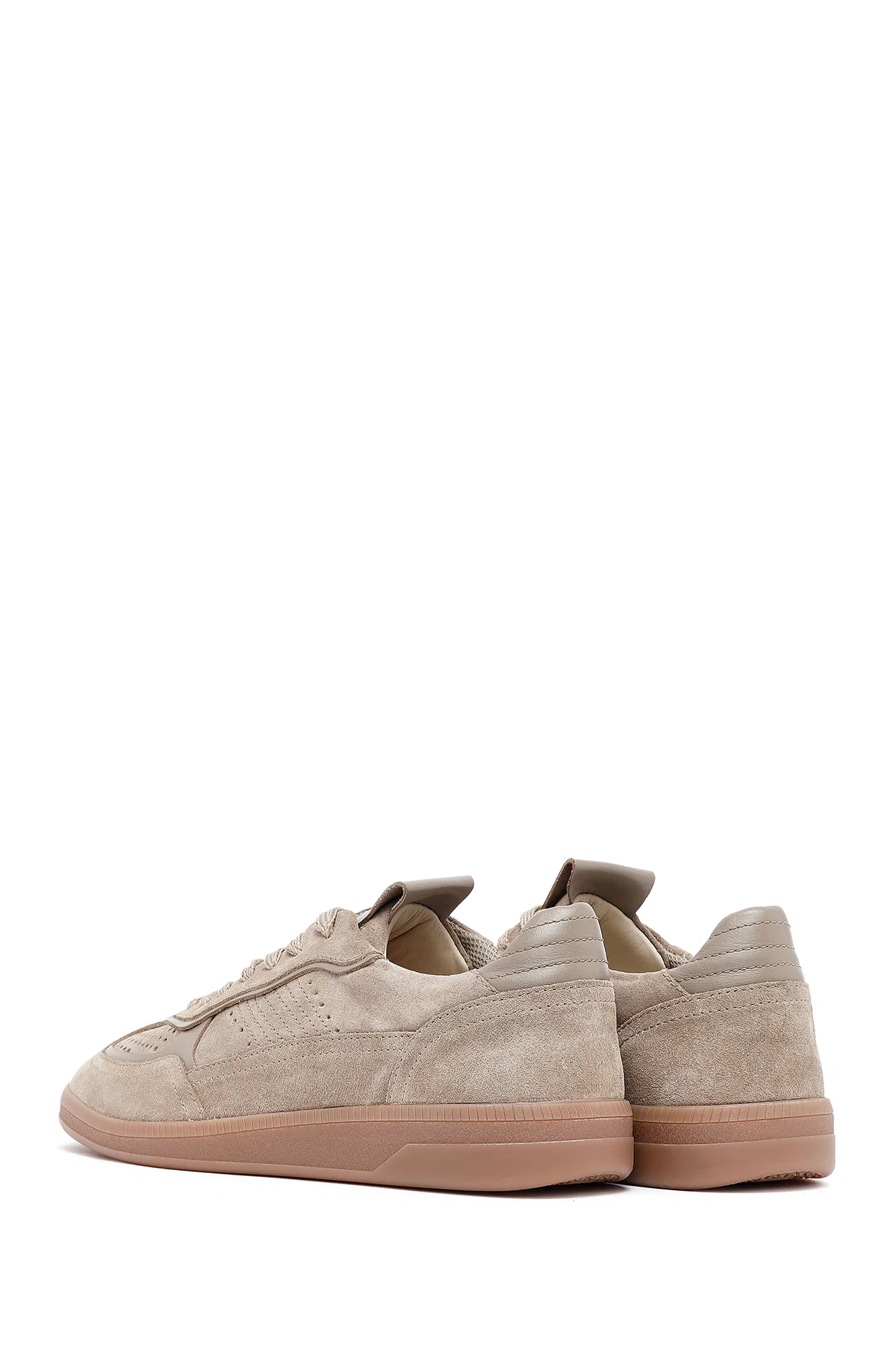 Kadın Taba Bağcıklı Süet Deri Sneaker - Image 5