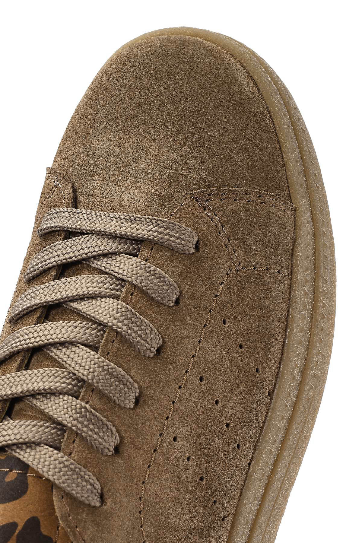 Kadın Taba Bağcıklı Süet Deri Sneaker - Image 8