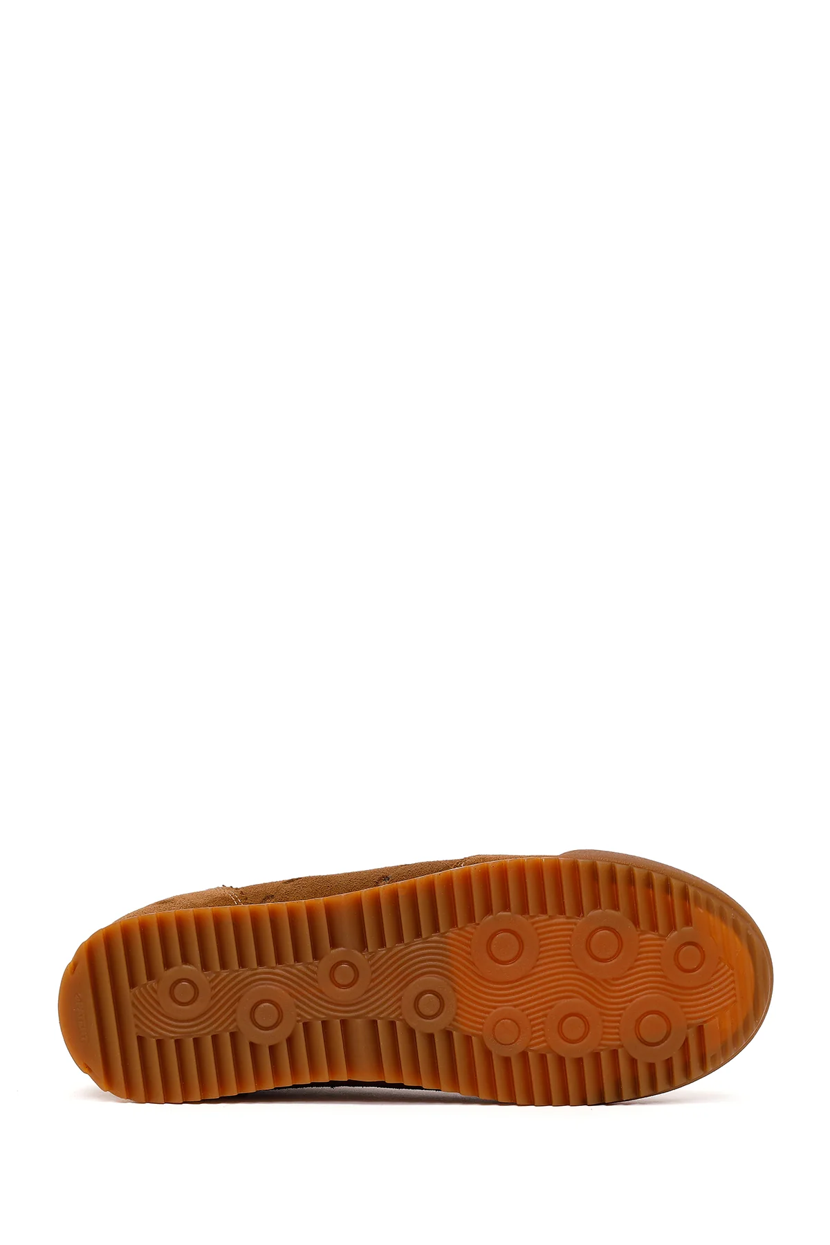 Kadın Taba Bağcıklı Süet Deri Sneaker - Image 5