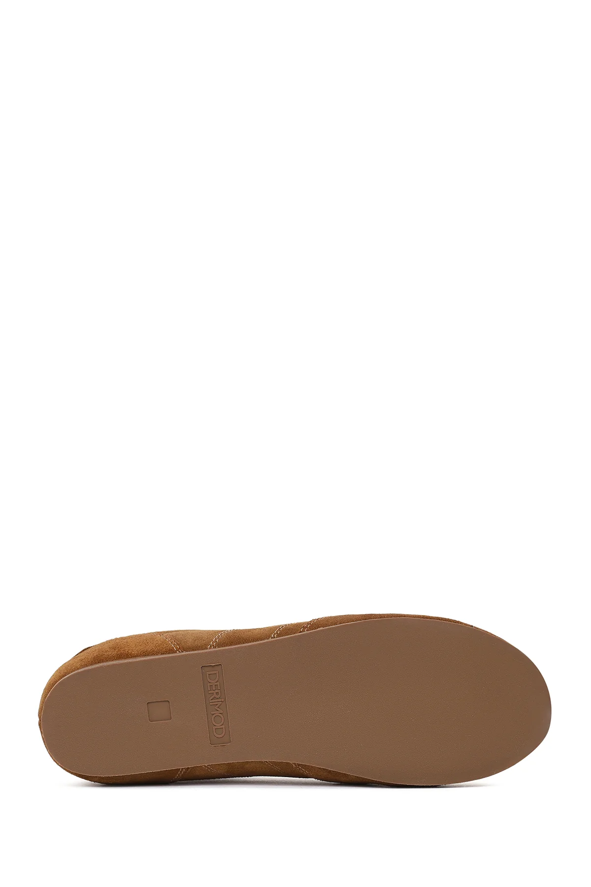Kadın Taba Bağcıklı Süet Deri Sneaker - Image 5