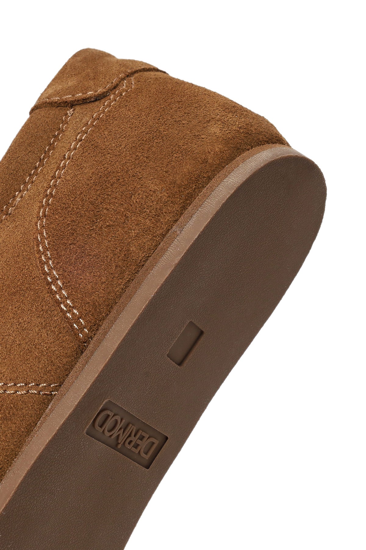 Kadın Taba Bağcıklı Süet Deri Sneaker - Image 9