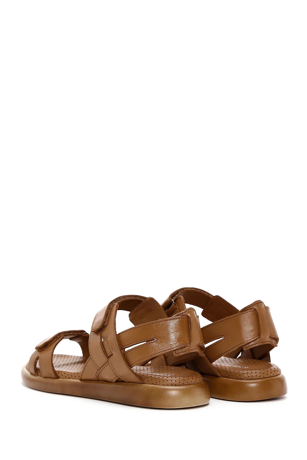 Kadın Taba Bantlı Deri Comfort Sandalet - Image 5