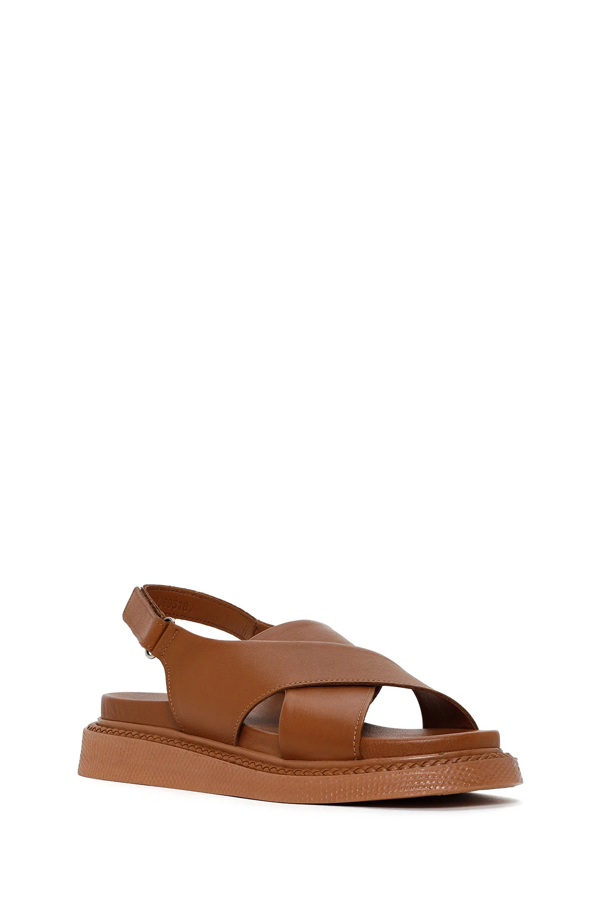 Kadın Taba Bantlı Deri Comfort Sandalet - Image 5