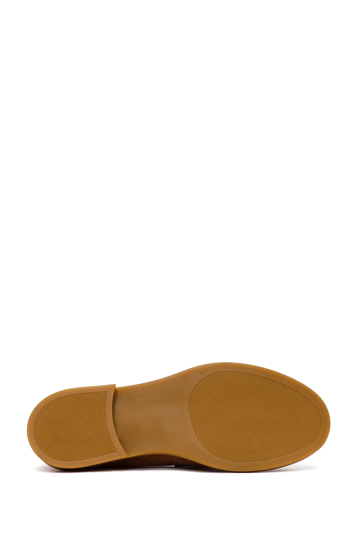 Kadın Taba Boncuklu Süet Deri Loafer - Image 5