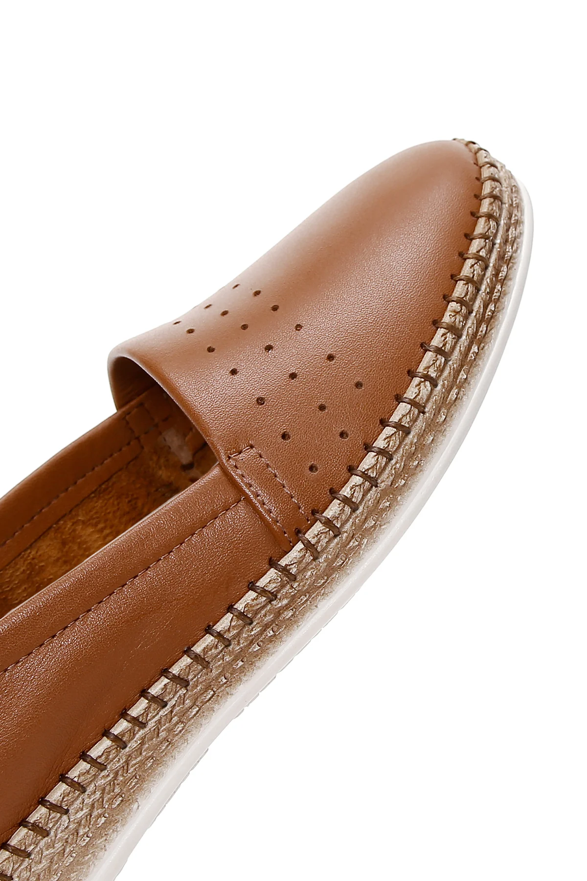 Kadın Taba Deri Comfort Loafer - Image 7