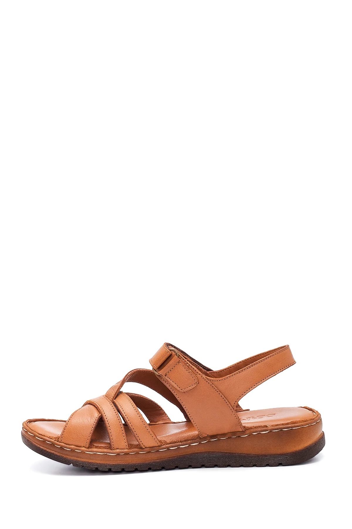 Kadın Taba Deri Comfort Sandalet - Image 2