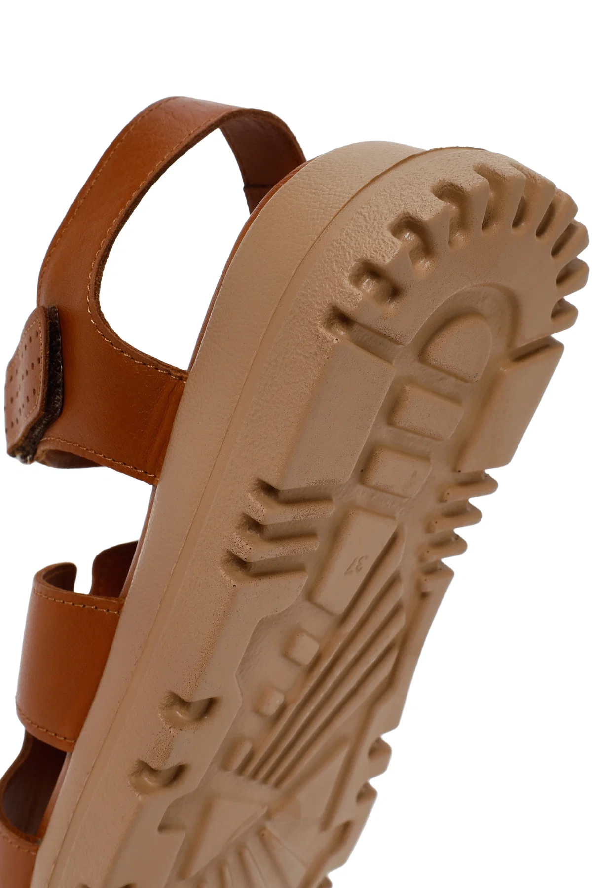 Kadın Taba Deri Comfort Sandalet - Image 10