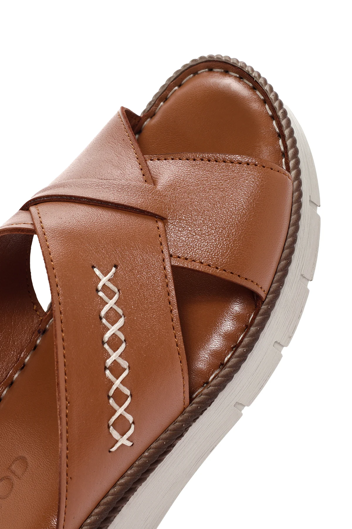 Kadın Taba Deri Comfort Terlik - Image 10