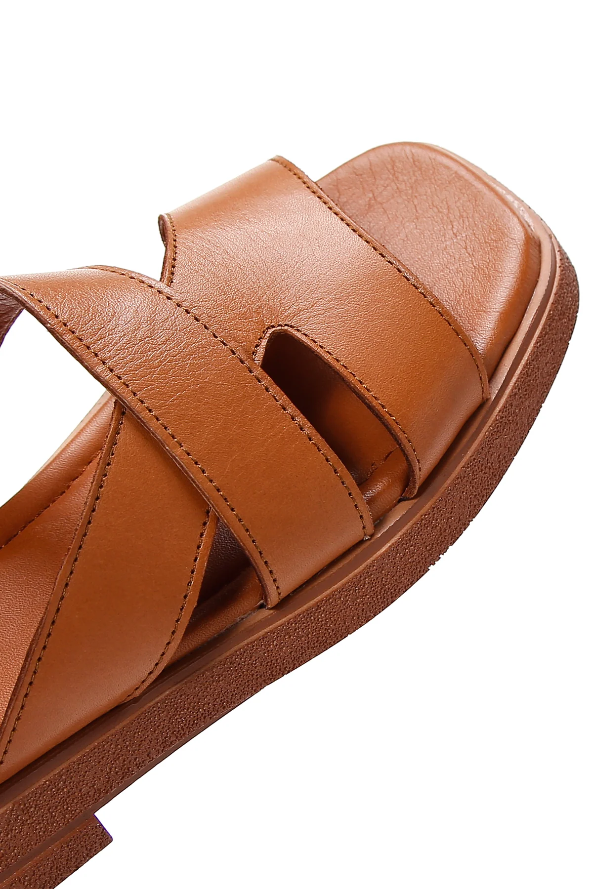 Kadın Taba Deri Comfort Terlik - Image 8