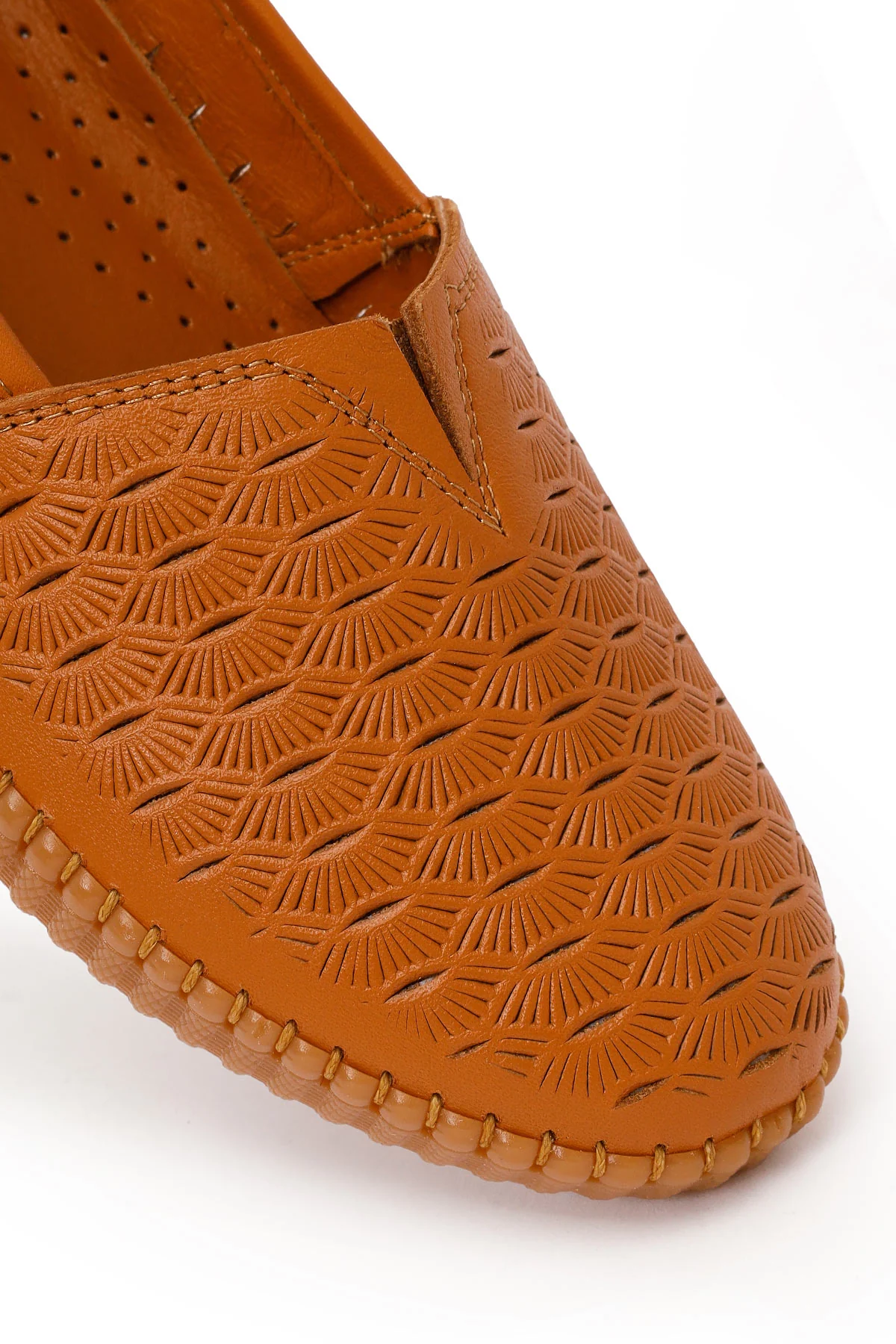 Kadın Taba Deri Konfor Loafer - Image 9
