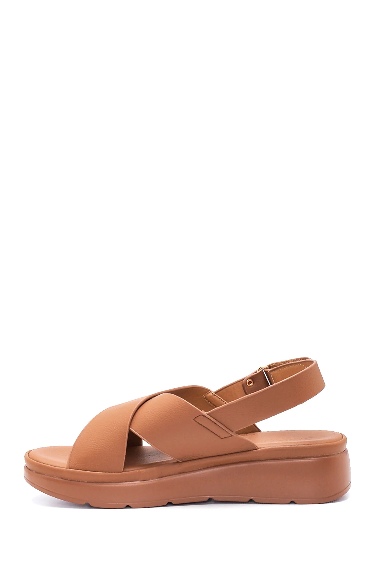 Kadın Taba Kalın Taban Comfort Sandalet - Image 2