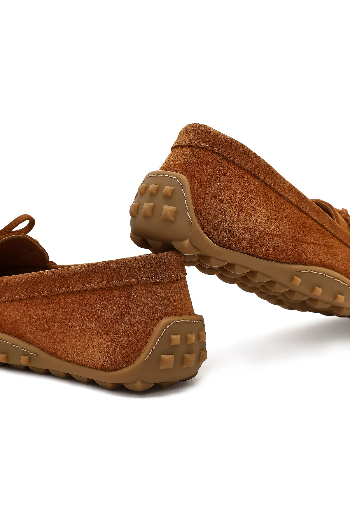 Kadın Taba Püsküllü Süet Deri Loafer - Image 11