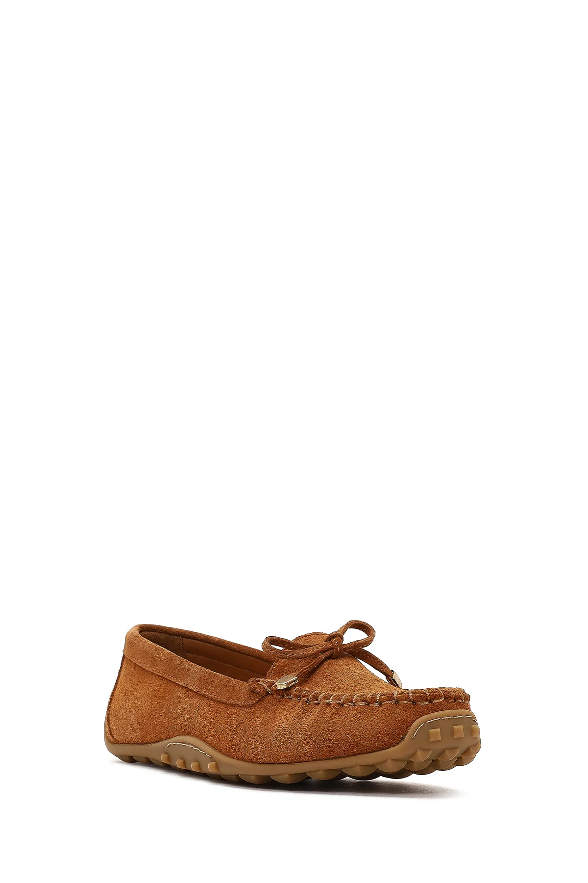 Kadın Taba Püsküllü Süet Deri Loafer - Image 6