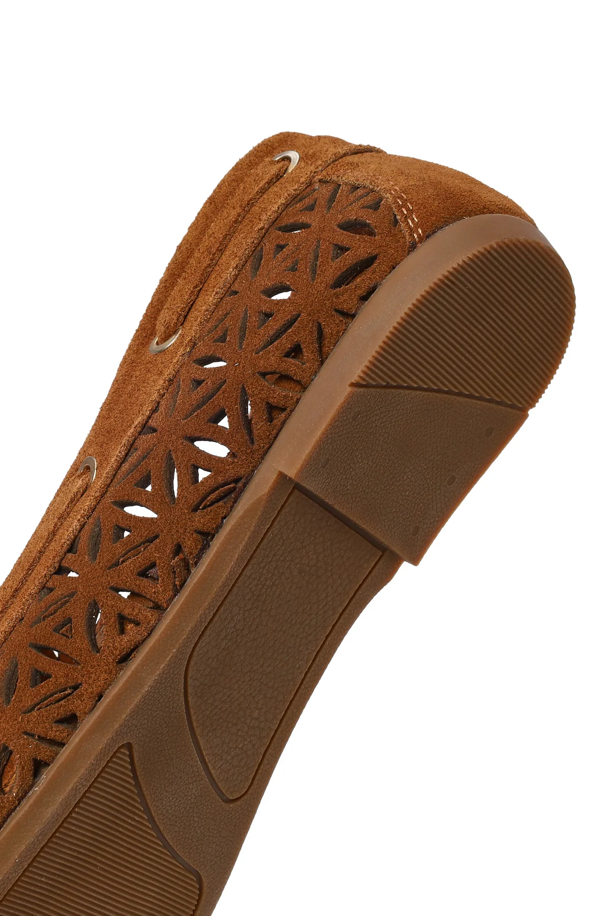 Kadın Taba Püsküllü Süet Deri Loafer - Image 8
