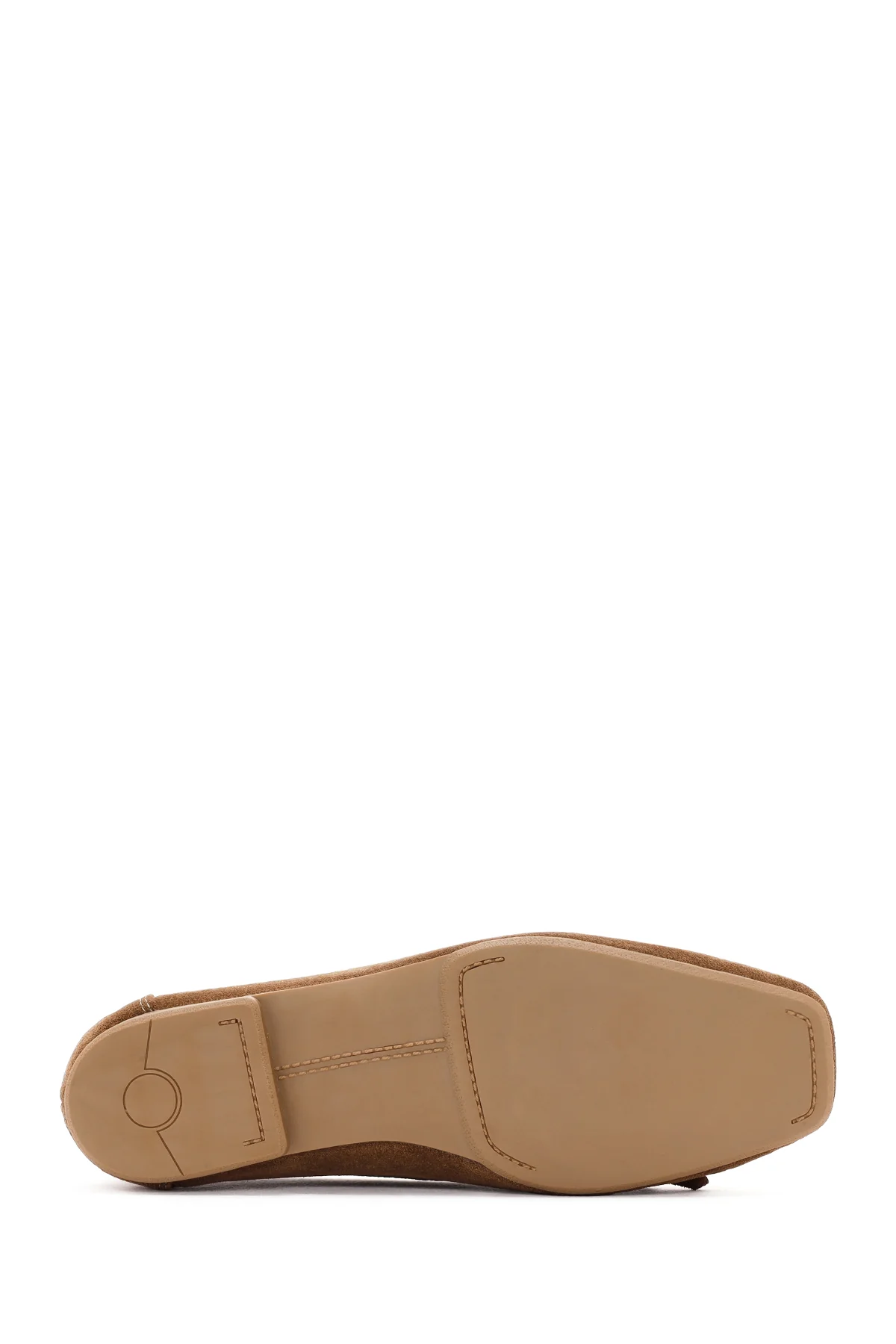 Kadın Taba Püsküllü Süet Deri Maskülen Loafer - Image 4