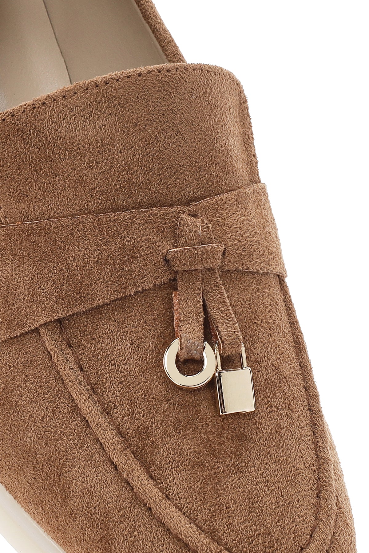 Kadın Taba Püsküllü Süet Maskülen Loafer - Image 9