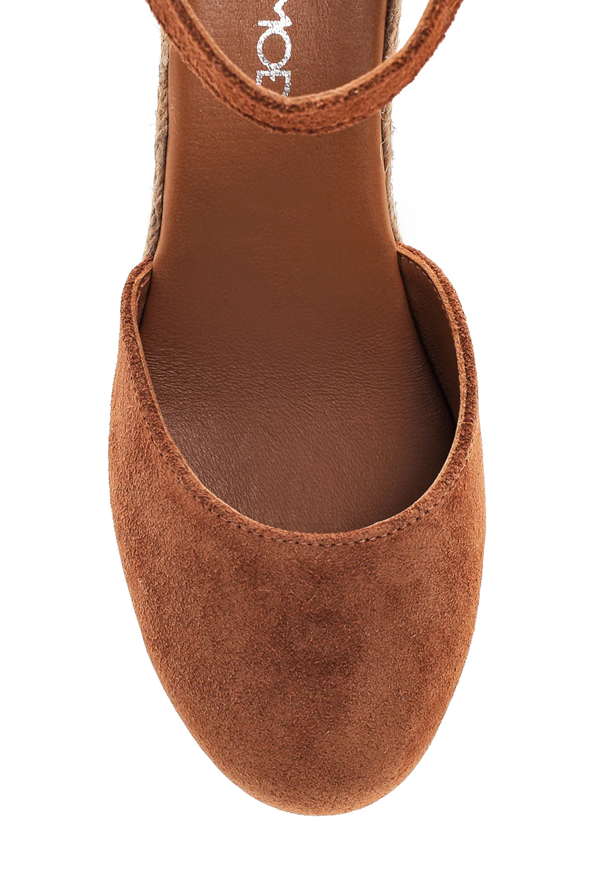 Kadın Taba Süet Deri Dolgu Topuk Espadril - Image 6
