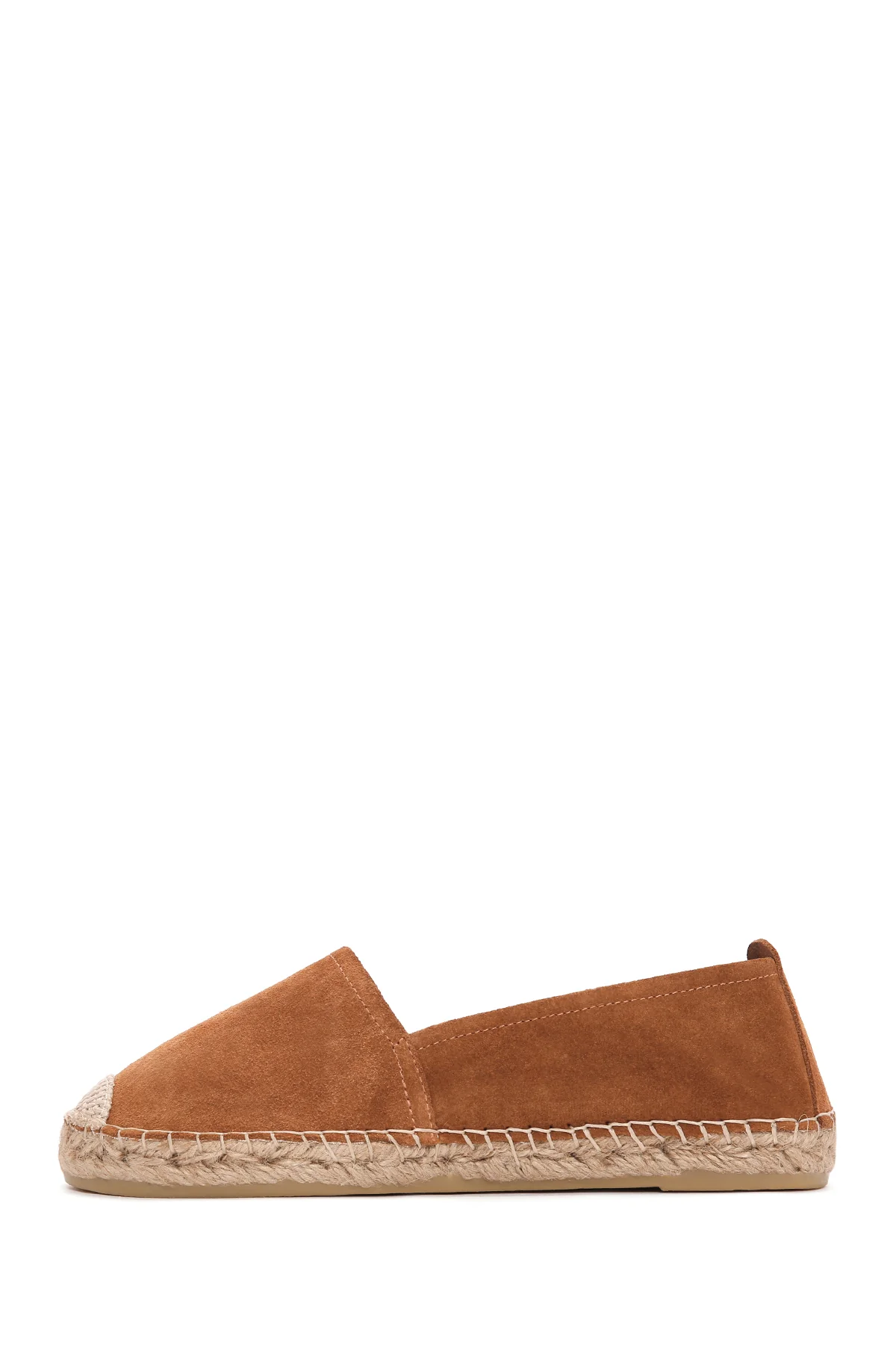 Kadın Taba Süet Deri Espadril - Image 2