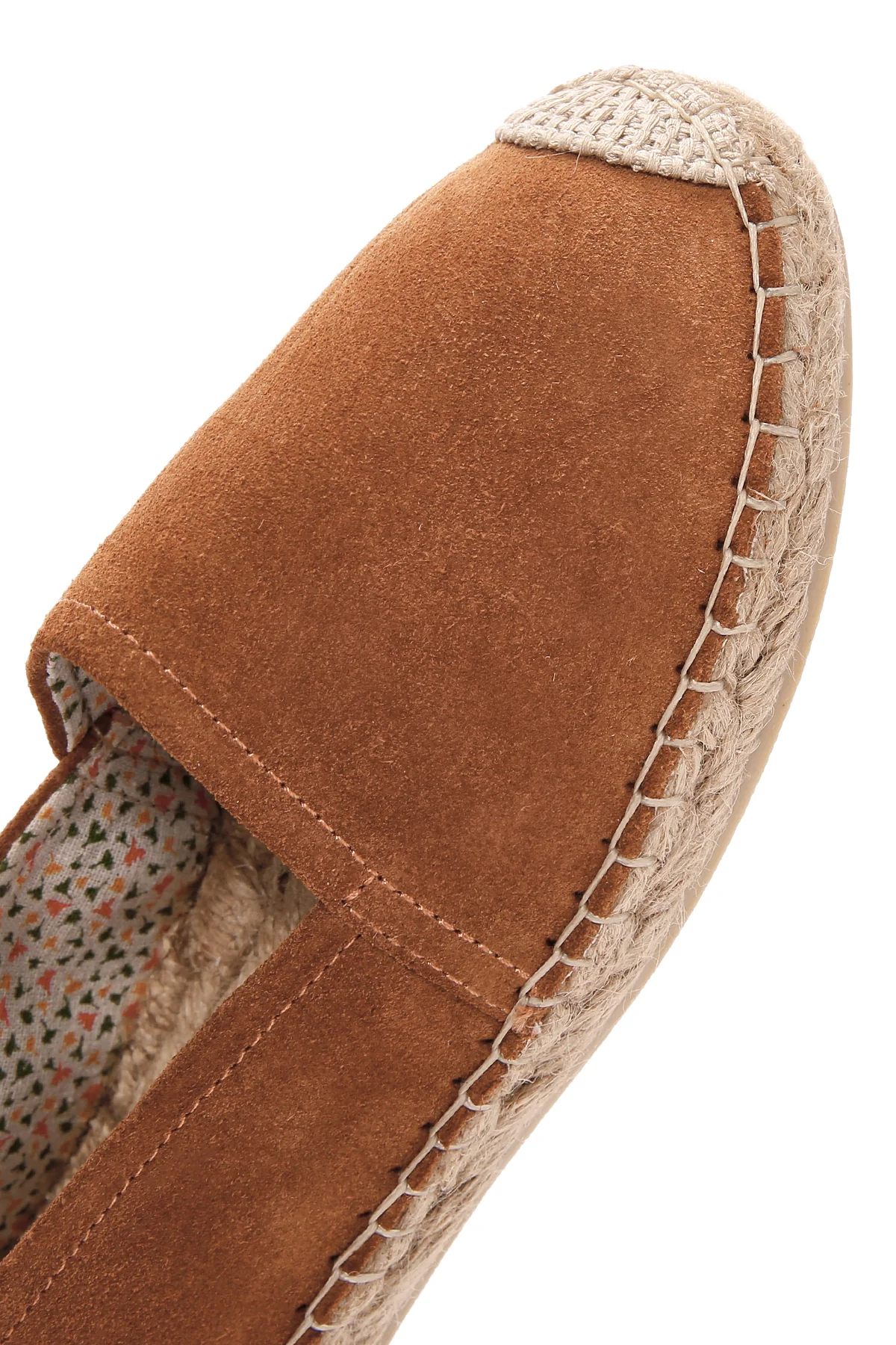 Kadın Taba Süet Deri Espadril - Image 9