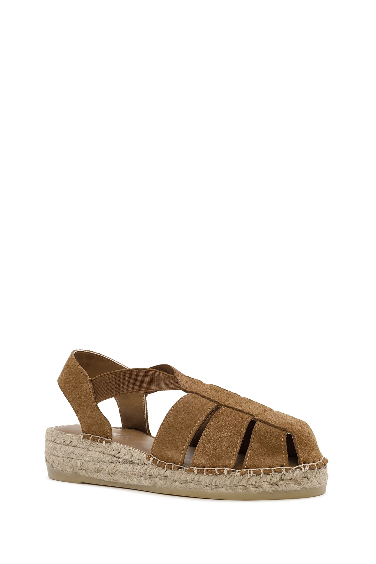 Kadın Taba Süet Deri Espadril - Image 6