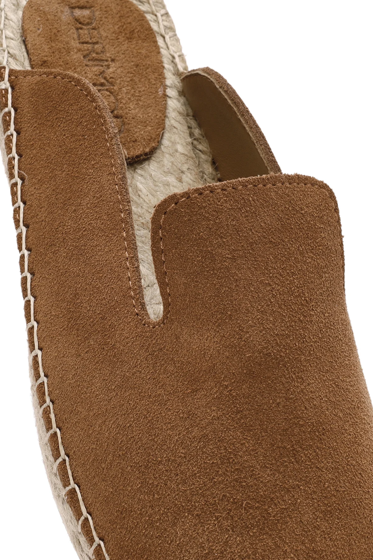 Kadın Taba Süet Deri Espadril Terlik - Image 11
