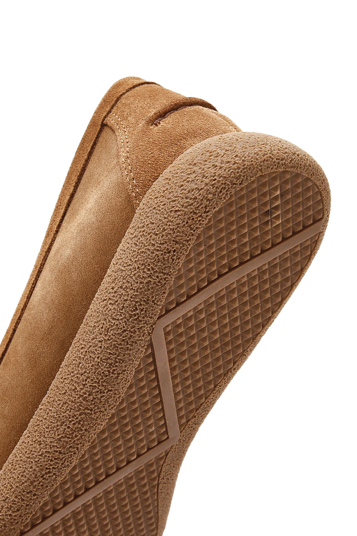 Kadın Taba Süet Deri Konfor Loafer - Image 8