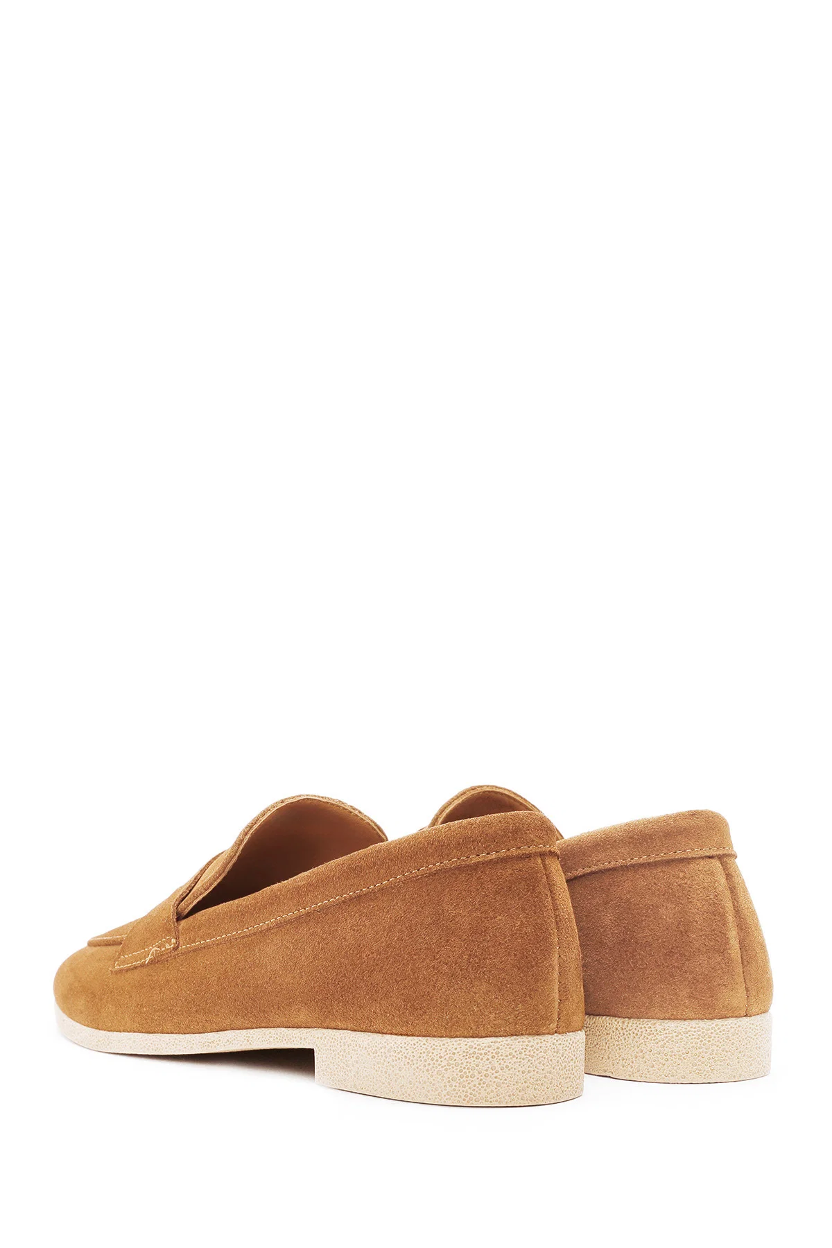 Kadın Taba Süet Deri Loafer - Image 5