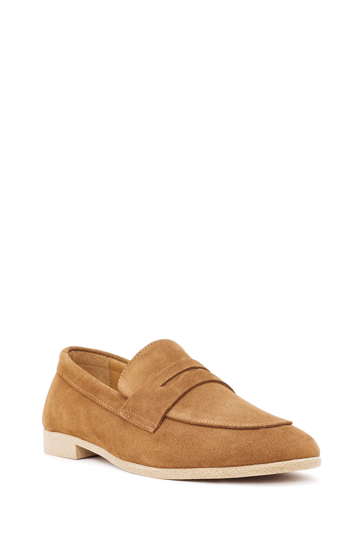 Kadın Taba Süet Deri Loafer - Image 6