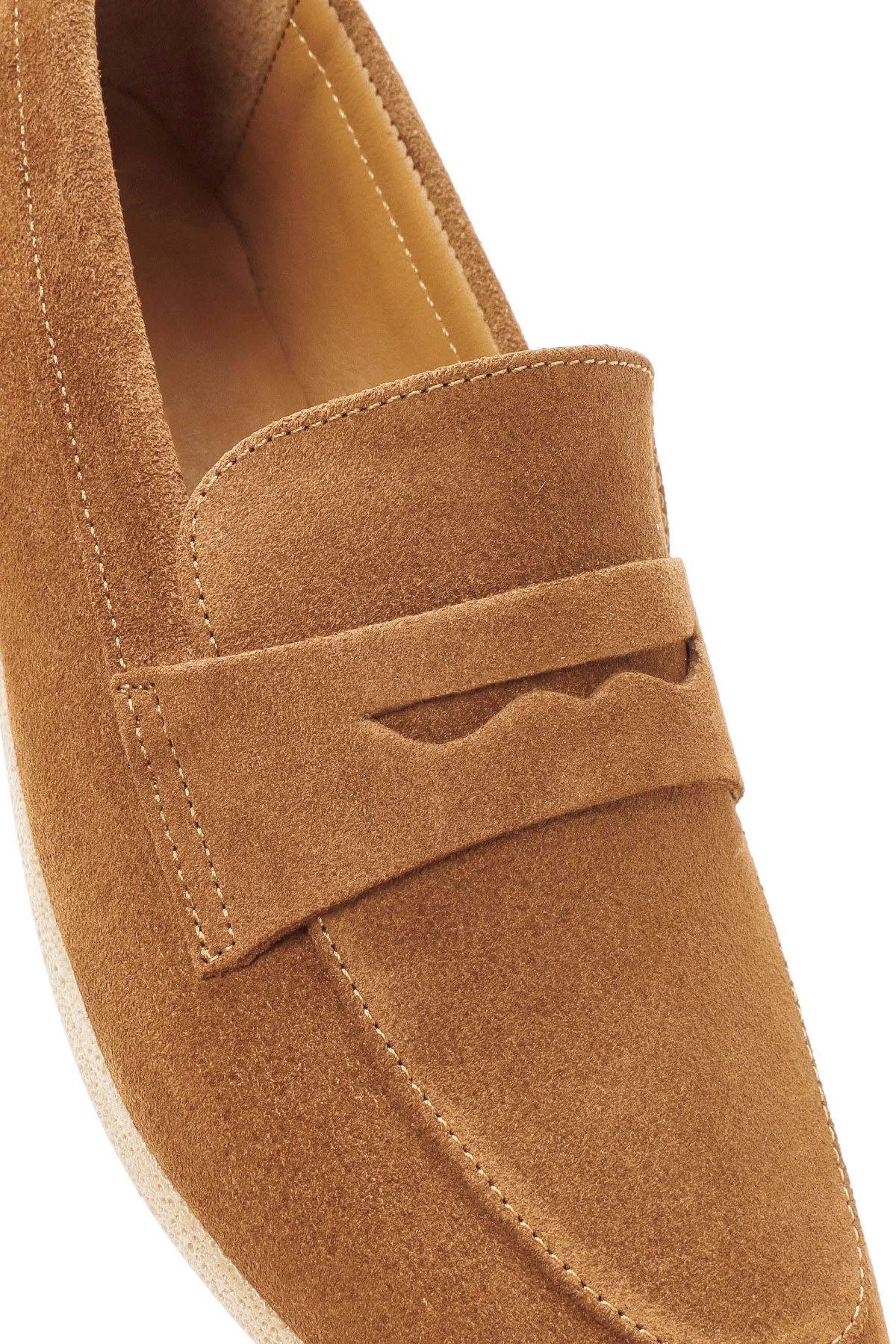Kadın Taba Süet Deri Loafer - Image 9
