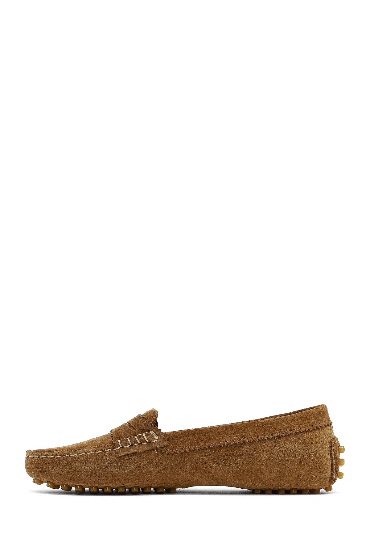 Kadın Taba Süet Deri Loafer - Image 2