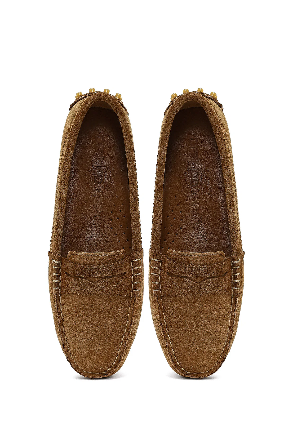 Kadın Taba Süet Deri Loafer - Image 7