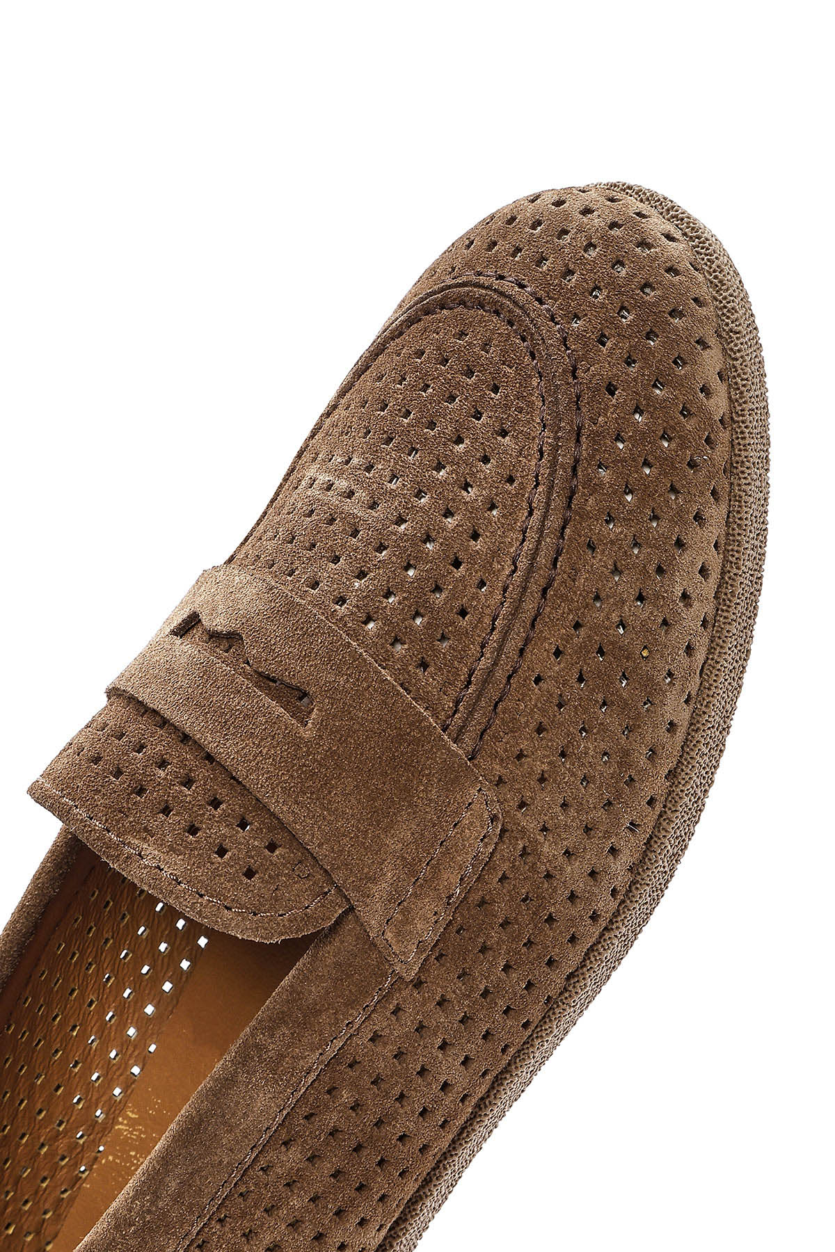 Kadın Taba Süet Deri Loafer - Image 8