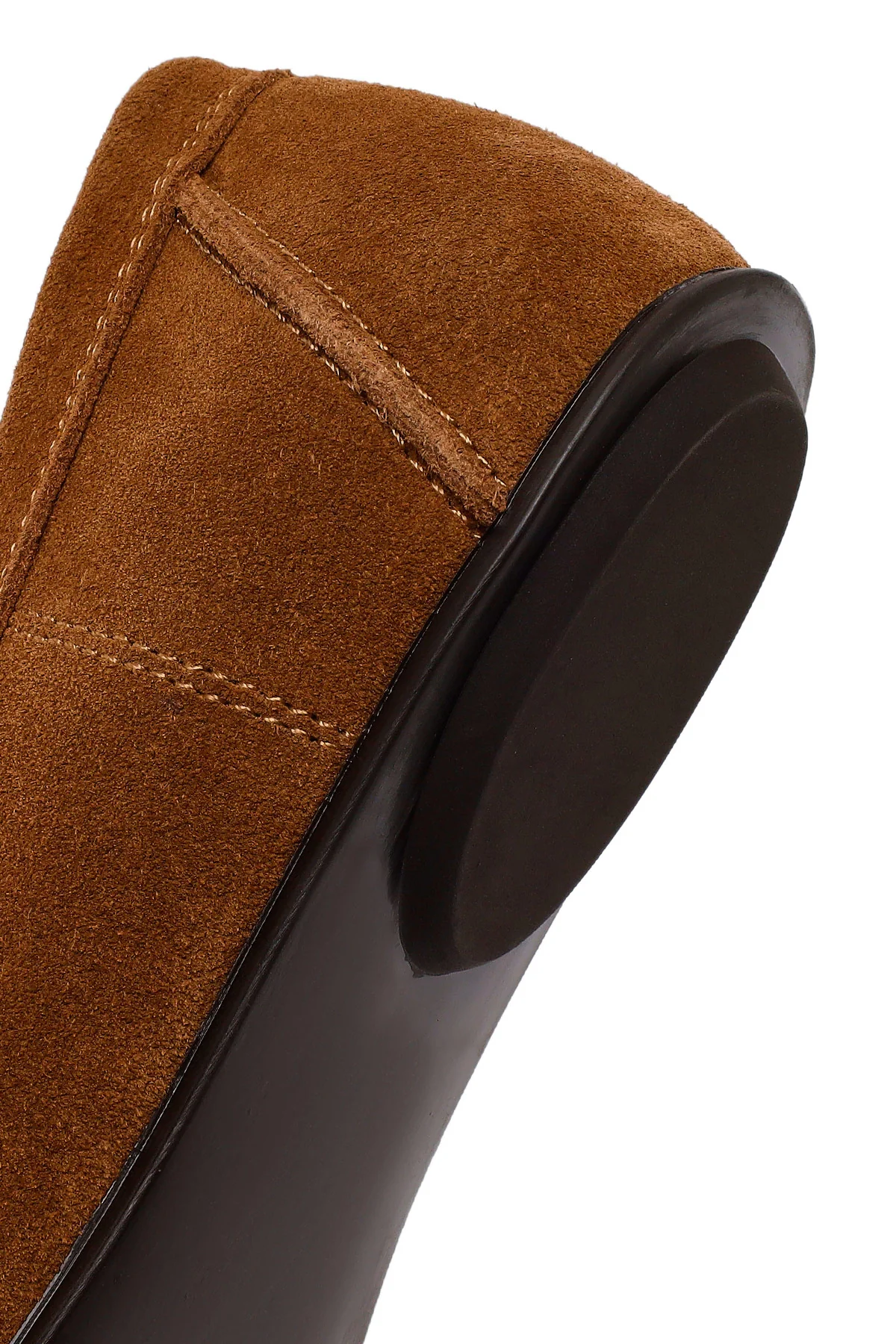 Kadın Taba Süet Deri Loafer - Image 8